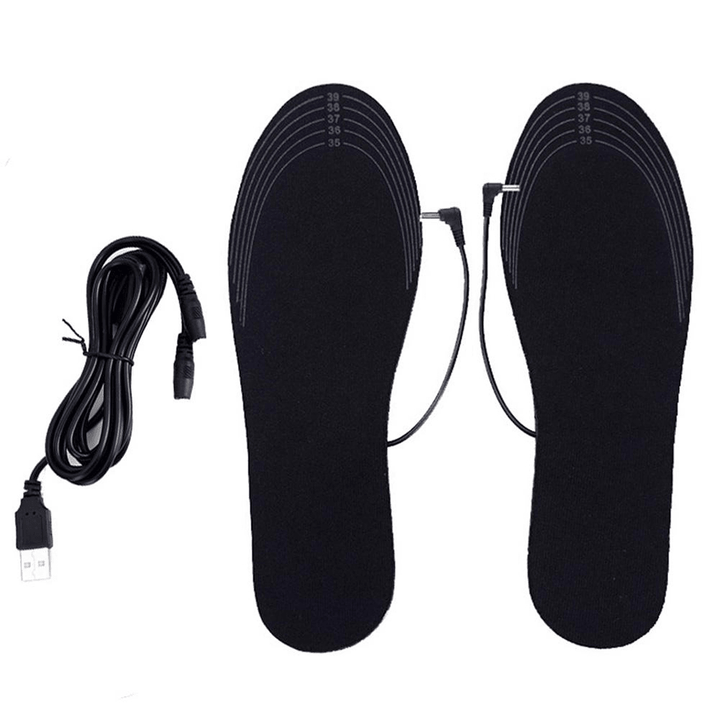 USB Charging Heated Shoe Insoles Washable Winter Foot Warmer Heated Insoles Cuttable Heater Pads - MRSLM