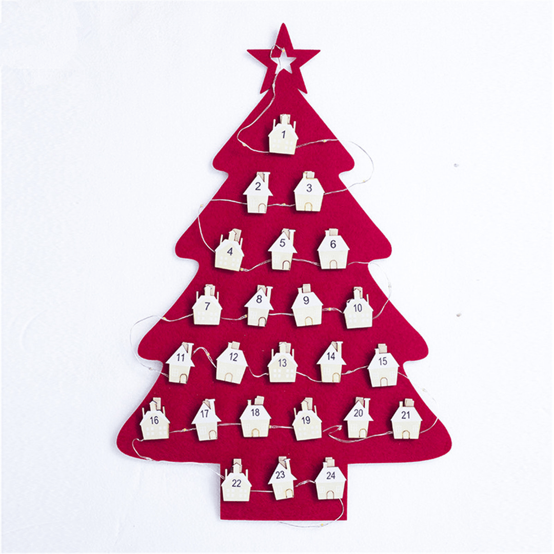Christmas Decorations Santa Claus Calendar Tree Clips Pendant Hanging Decor - MRSLM