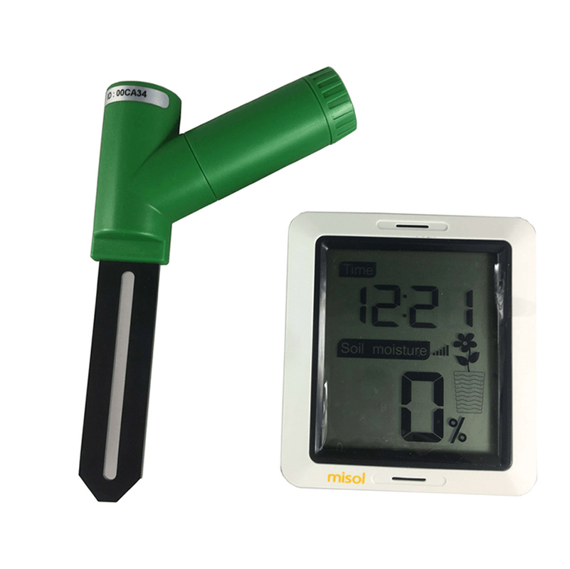 Soil Moisture Monitor Wireless Battery Powered, Wireless Soil Moisture with Display - MRSLM