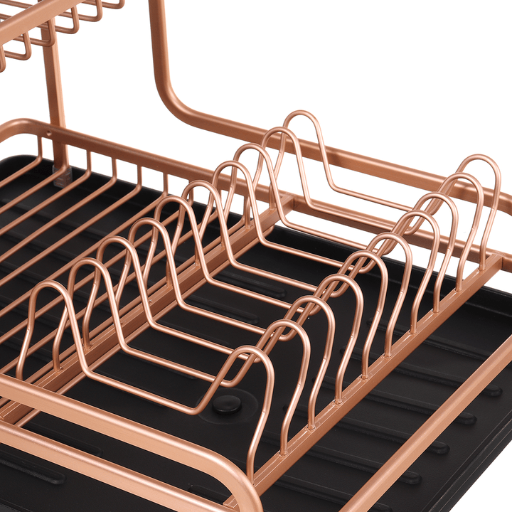 Dish Rack Kitchen Organizer Storage Drainer Drying Plate Shelf Sink Supplies - MRSLM