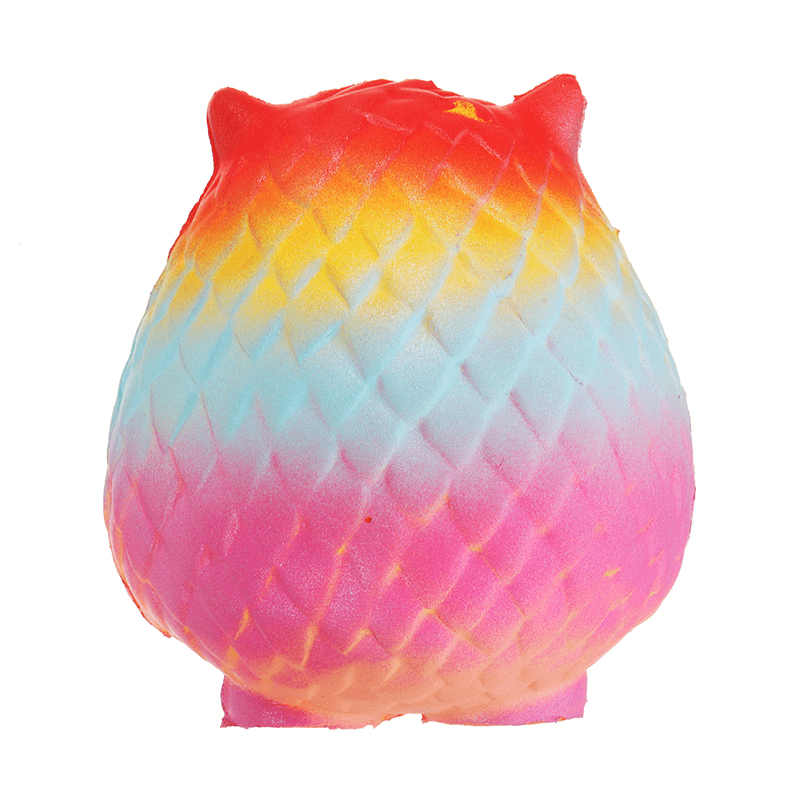 Jumbo Squishy Rainbow Owl 12Cm Soft Slow Rising Toy with Original Packing - MRSLM