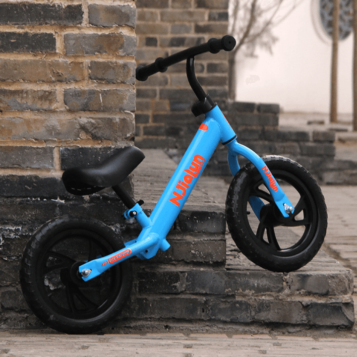 12Inch Kid Balance Bike Adjustable Height No-Pedal Childrens Balance Bike Beginner Rider Training Push Bike for 2-6 Years Old Christmas Gift - MRSLM