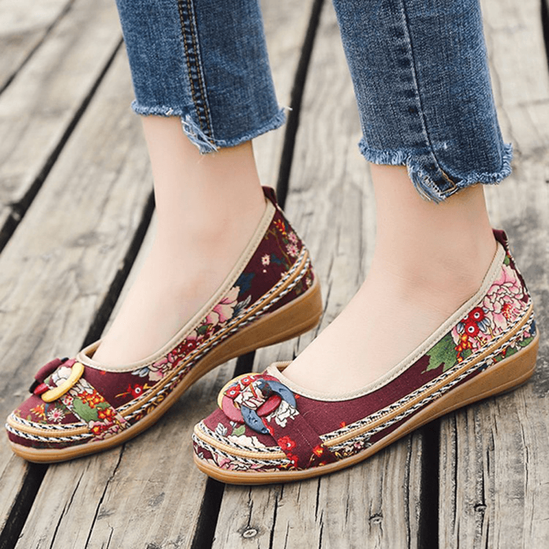 US Size 5-11 Embroidery Loafers for Wome - MRSLM