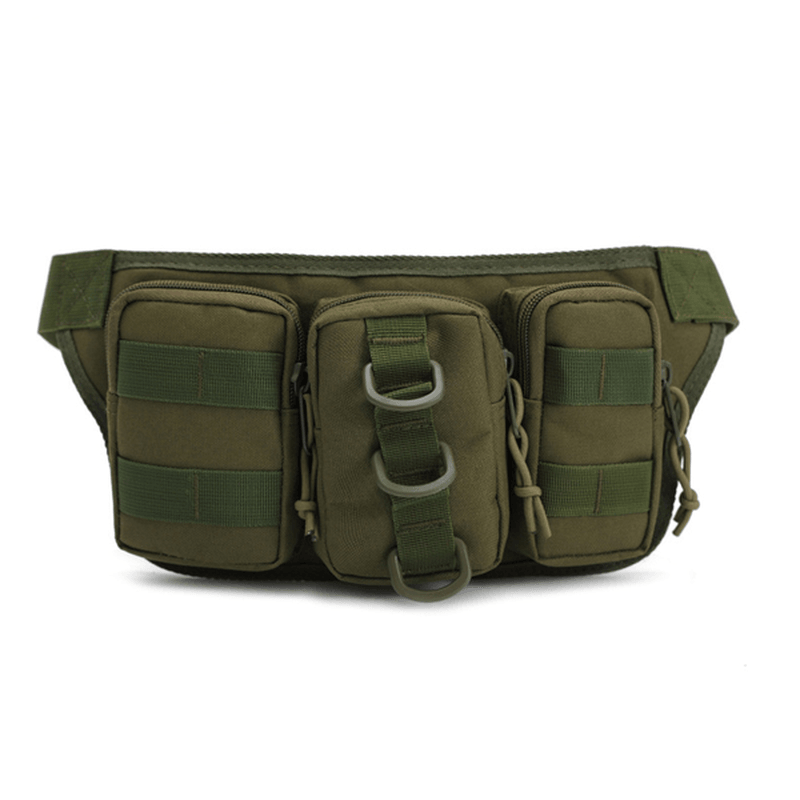 Men Nylon Outdooors Sportscamouflage Waist Bag Multifunctional Cycling Travling Waist Bag - MRSLM