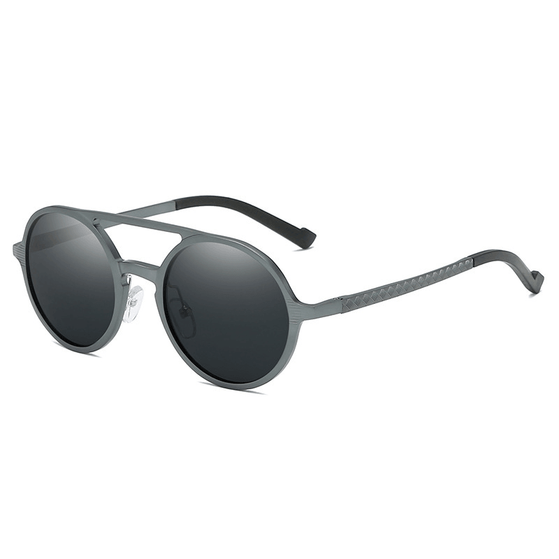 The New Aluminum-Magnesium Full-Frame round Frame Retro Polarized Sunglasses - MRSLM