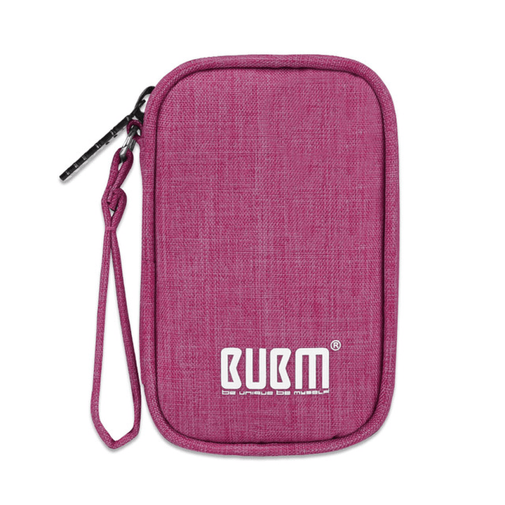 BUBM Travel Carrying Case for Small Electronics and Accessories Earphone Earbuds Cable Change Purse - MRSLM