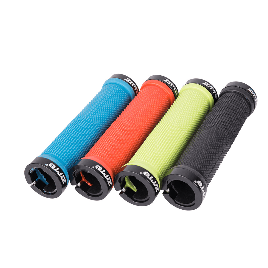 ZTTO AG-16 22Mm 34X130Mm Anti-Slip Bilateral Locking Available Aluminum Alloy Rubber 1 Pair X Bicycle Grip Mountain Bikes Grip - MRSLM