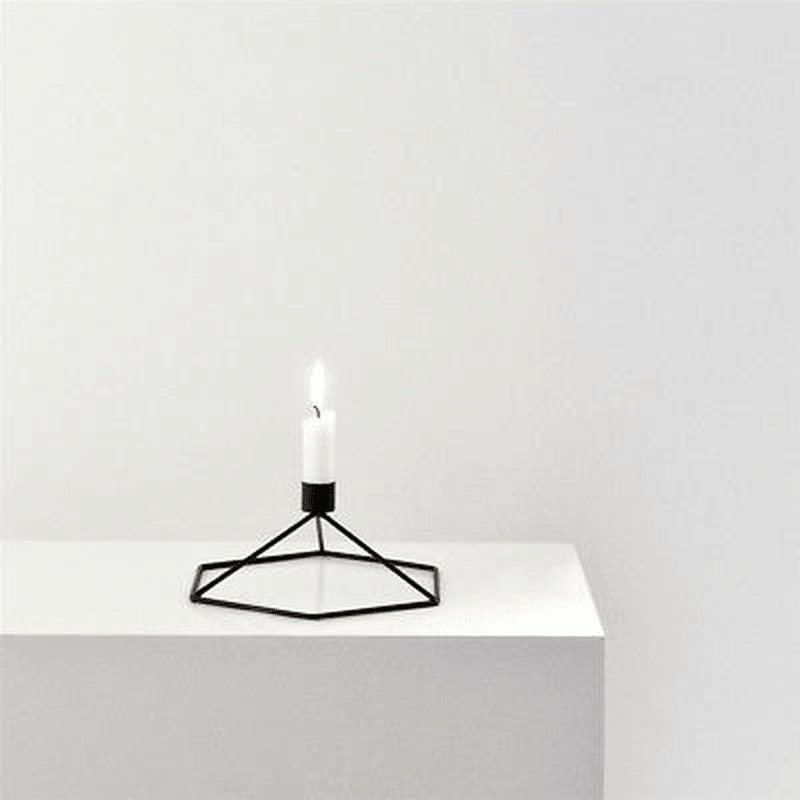 Nordic Style 3D Geometric Candlestick Metal Iron Tabletop Tealight Candle Holder - MRSLM