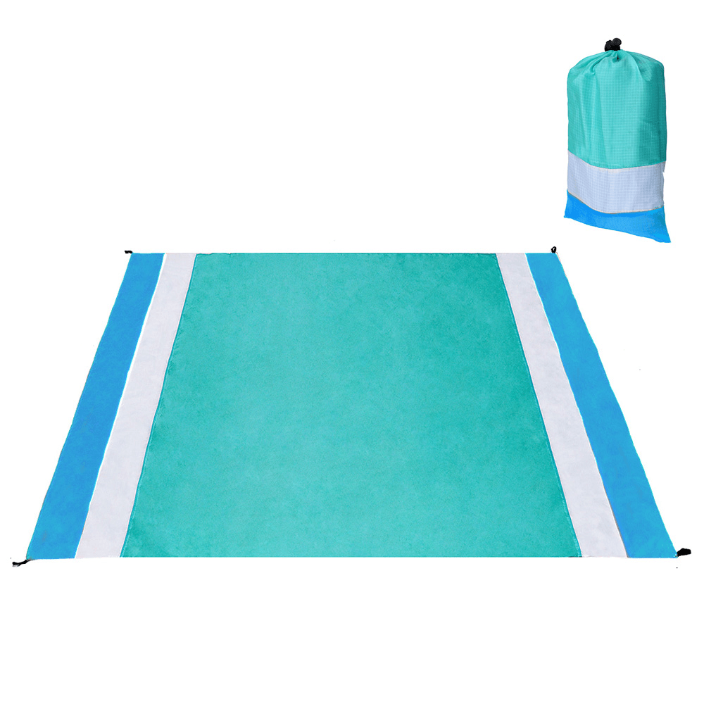 200X210Cm Beach Mat Sand Free Blanket Waterproof Picnic Pad Oversize Sunshade Canopy Outdoor Camping Travel - MRSLM