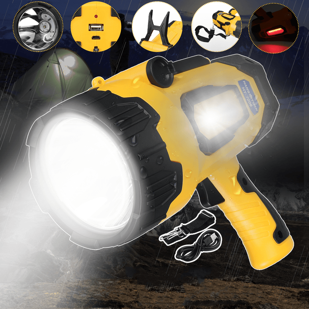 4400Mah Spotlight Flashlight LED Lumen Rechargeable Super Bright Waterproof Outdoor Camping Hunting Night Vision Torch - MRSLM