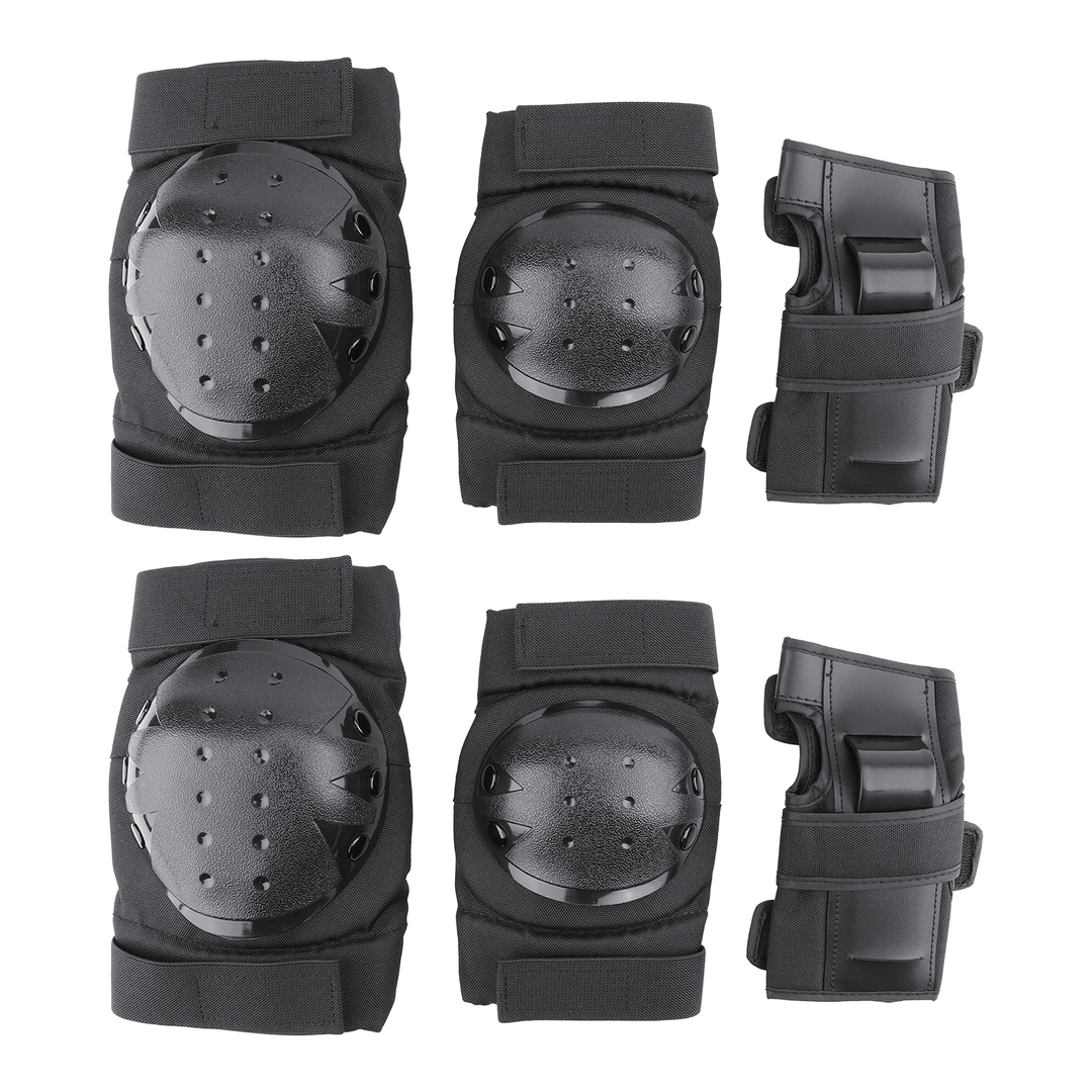 6 PCS/SET Cycling Protective Gear Elbow Knee Support Pads Wrist Guards for Children Adult Outdoor Bicycle Skating - MRSLM