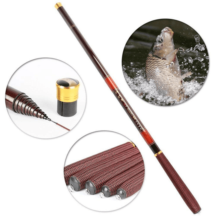 ZANLURE High Carbon Fiber 3.6-7.2M Ultra Hard Telescopic Fishing Rod Reel Combo Sea Fishing - MRSLM