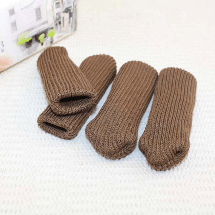 32PC Knitted Elastic Non-Slip Furniture Sock Cover Set Desk Leg Floor Protector 5Yue for Writing Table - MRSLM