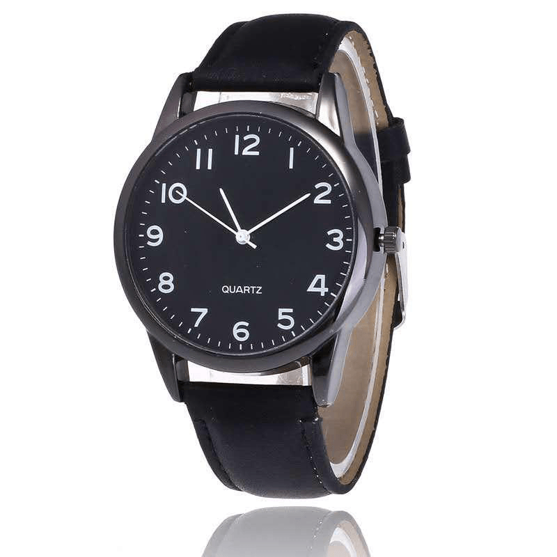 DENTON SIDPEGA Fashion Simple Leather Strap Men Quartz Watch - MRSLM