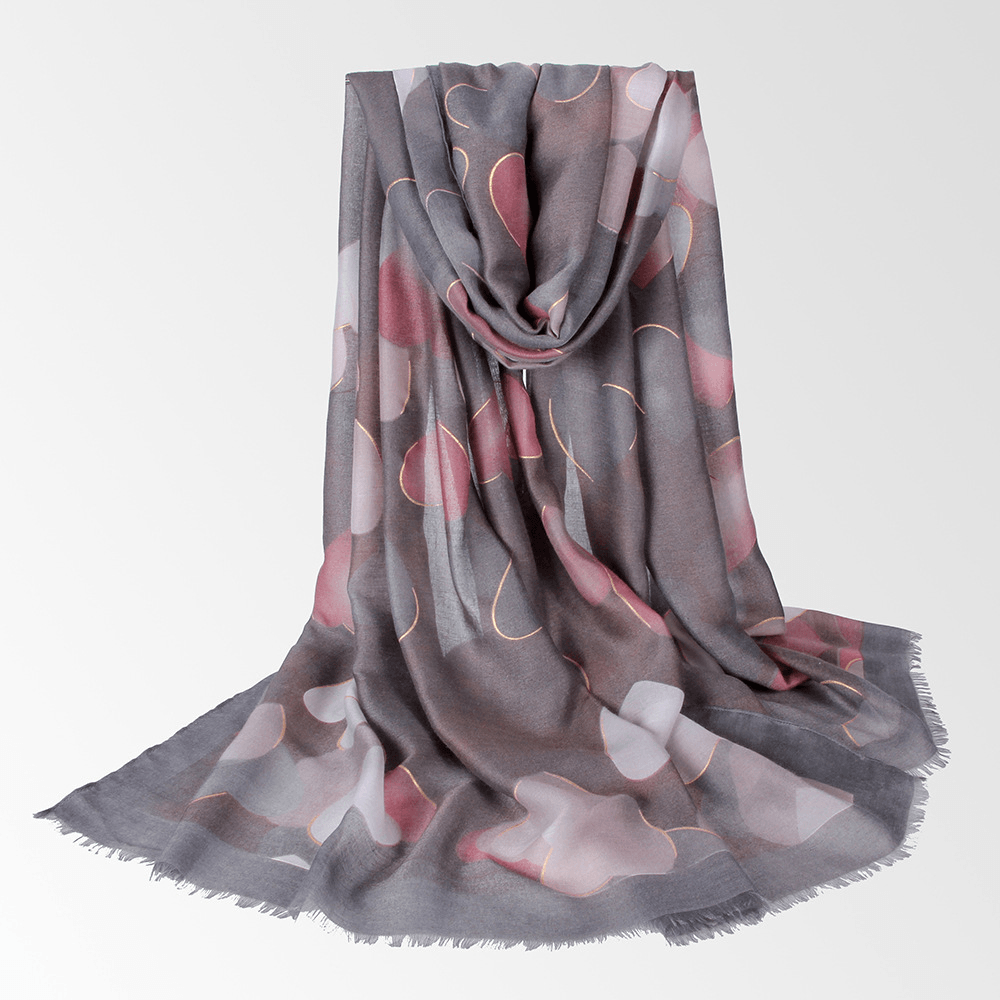 Summer Linen Breathable Heart-Shaped Printed Scarf - MRSLM