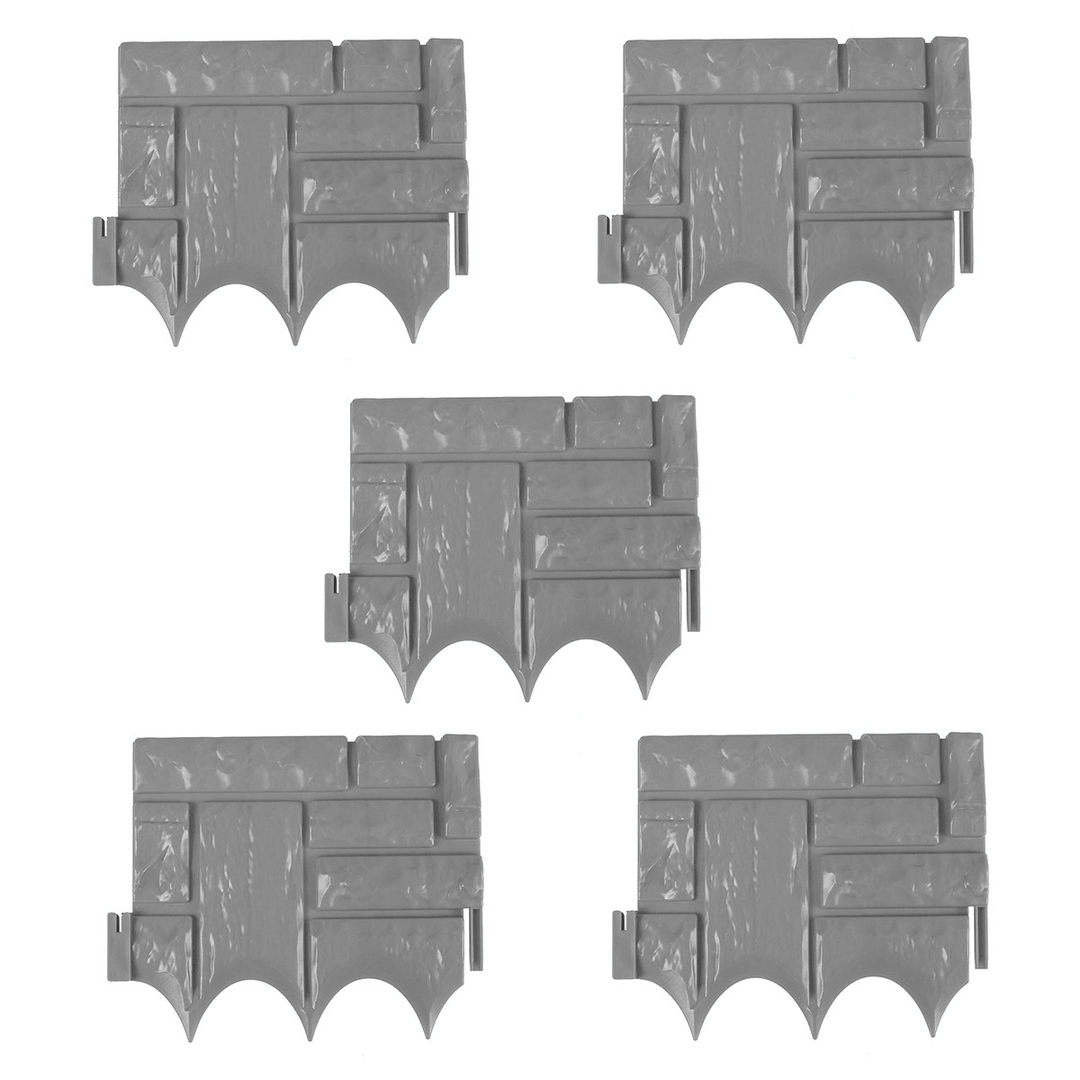 5PCS Plastic Garden Fence Panels Garden Fencing Lawn Edging Plant Border Fence - MRSLM