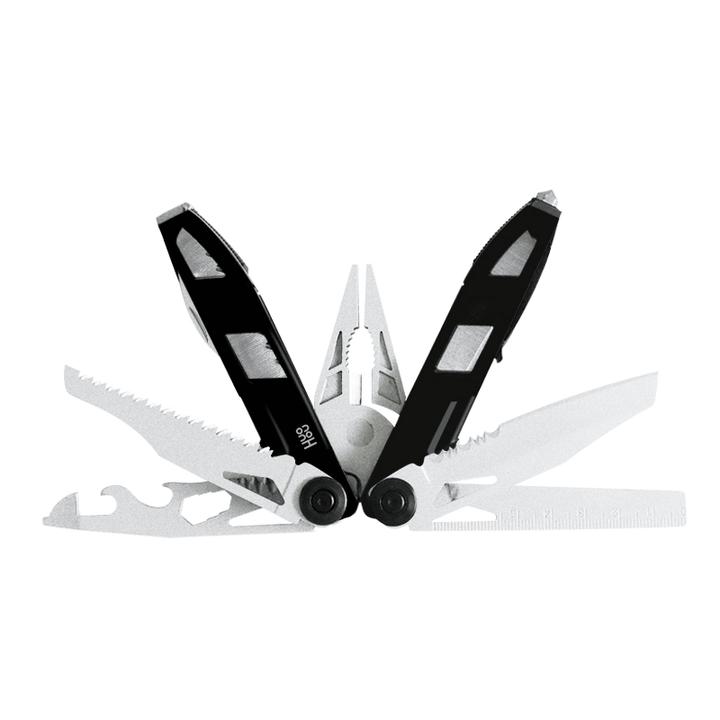 Huohou 19 in 1 Outdoor Car Portable Multitools Knife with Replaceable Saws Scissors Cutters Pliers Stainless Steel with Nylon Sheath from Xiaomi Youpin - MRSLM