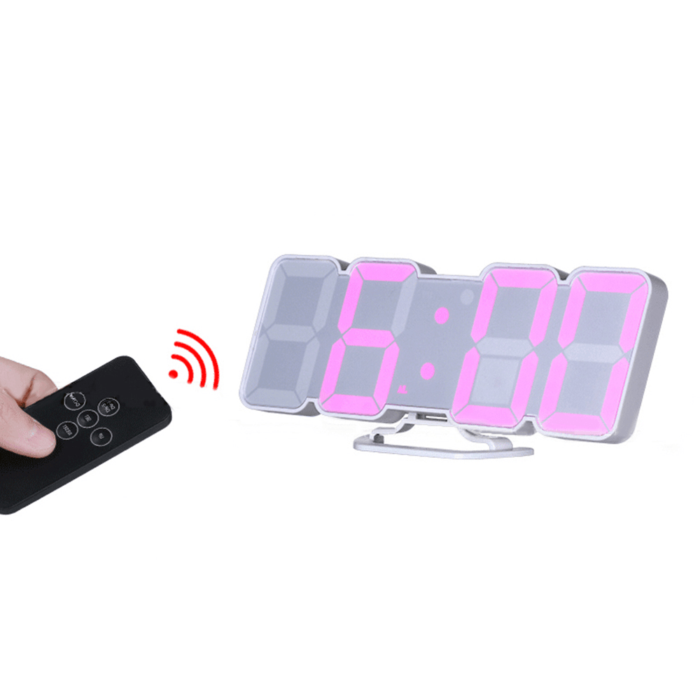 HC-26 3D Colorful LED Digital Clock Remote Control Temperature Alarm Clock - MRSLM