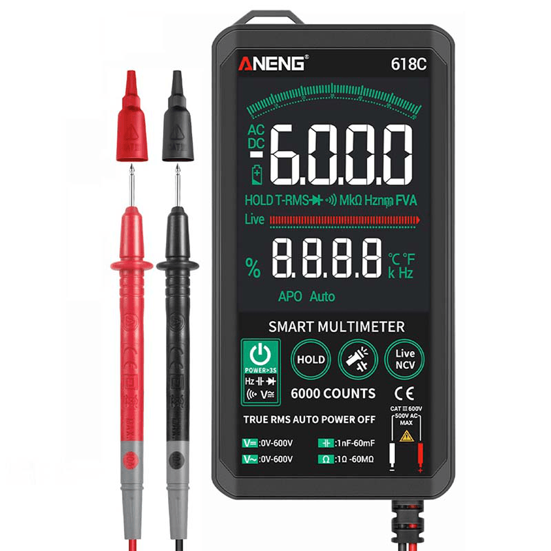 ANENG Smart Touch Digital Multimeter LCD Ohmmeter Auto Tester Voltmeter RMS - MRSLM