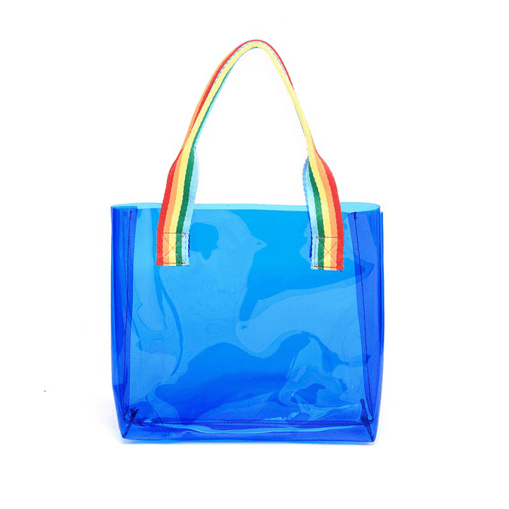 Honana HN-B65 Colorful Waterproof PVC Travel Storage Bag Clear Large Beach Outdoor Tote Bag - MRSLM