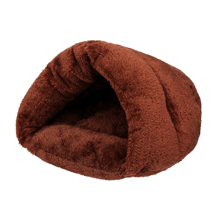 Pet Bed Puppy Cushion House Cave Cat Sleep Bag Soft Warm Kennel Mat Blanket - MRSLM