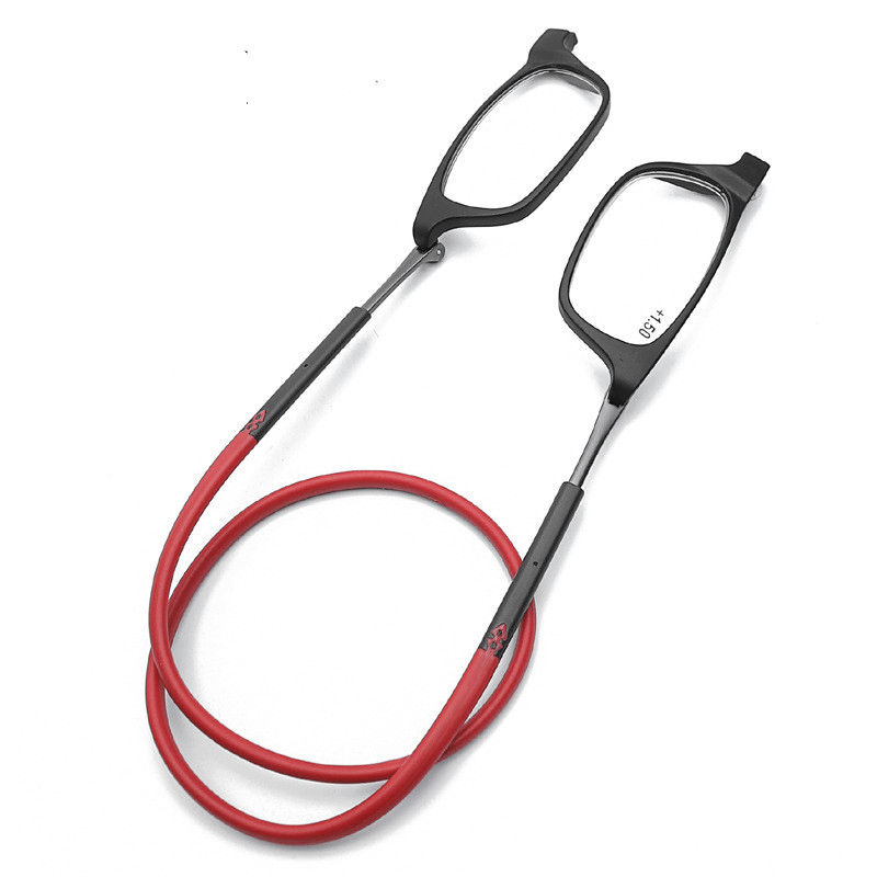 Magnetic Hanging Neck Reading Glasses Portable Unisex Telescopic Head Holder - MRSLM