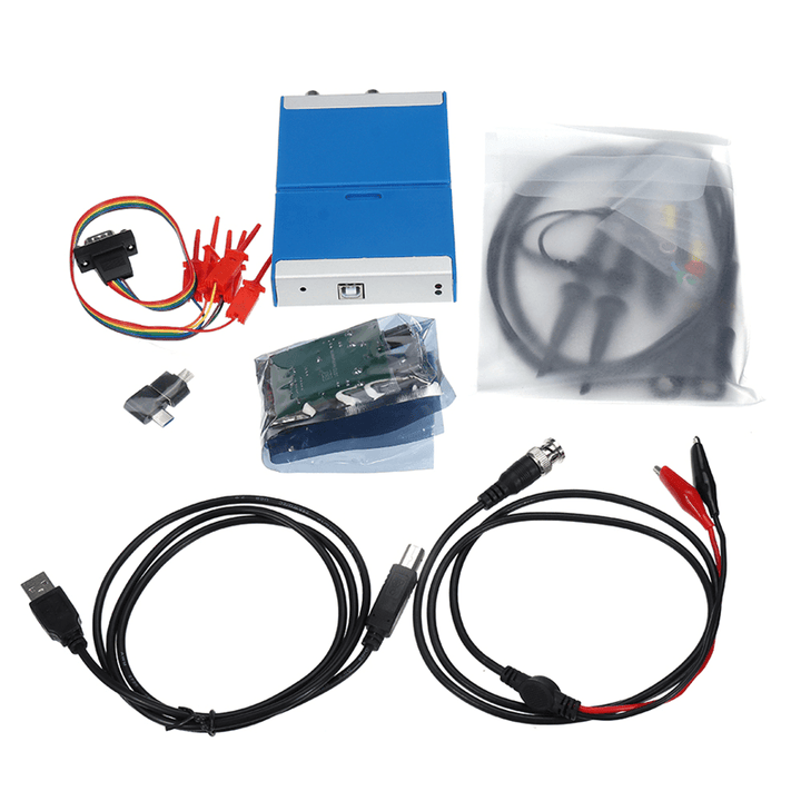 LOTO OSC482F Digital Portable Oscilloscope OSC482F PC Android USB 2.0 Virtual 2CH Bandwidth Oscilloscope with 13M Hz Signal Generator + 4 Channels Logic Analyzer - MRSLM