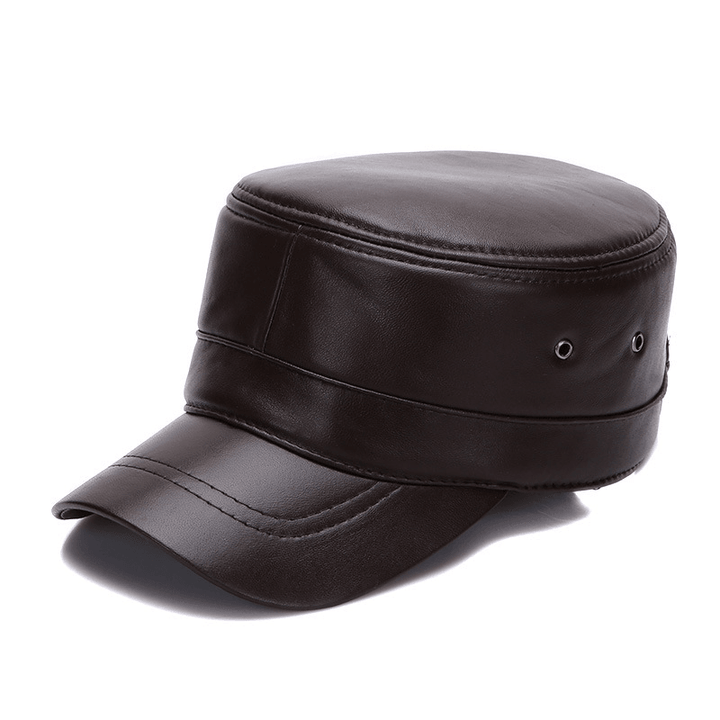 Genuine Sheepskin Flat Top Hat - MRSLM