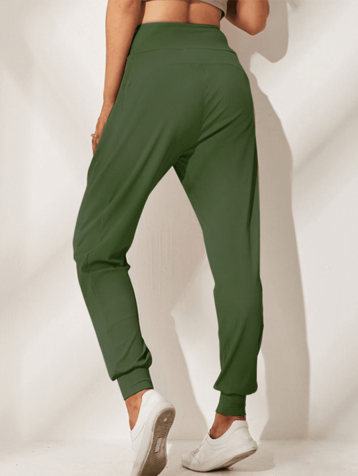 Solid Fitting Side Pockets Daily Leisure Pants - MRSLM