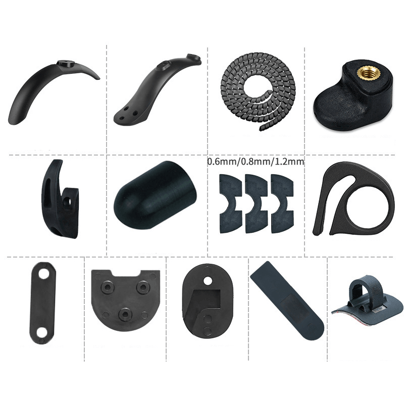 BIKIGHT 13Pcs Scooter Wheel Fender Set for M365/Pro Electric Scooter Front Rear Fender Rear Fender Fastener Tail Light Mat - MRSLM