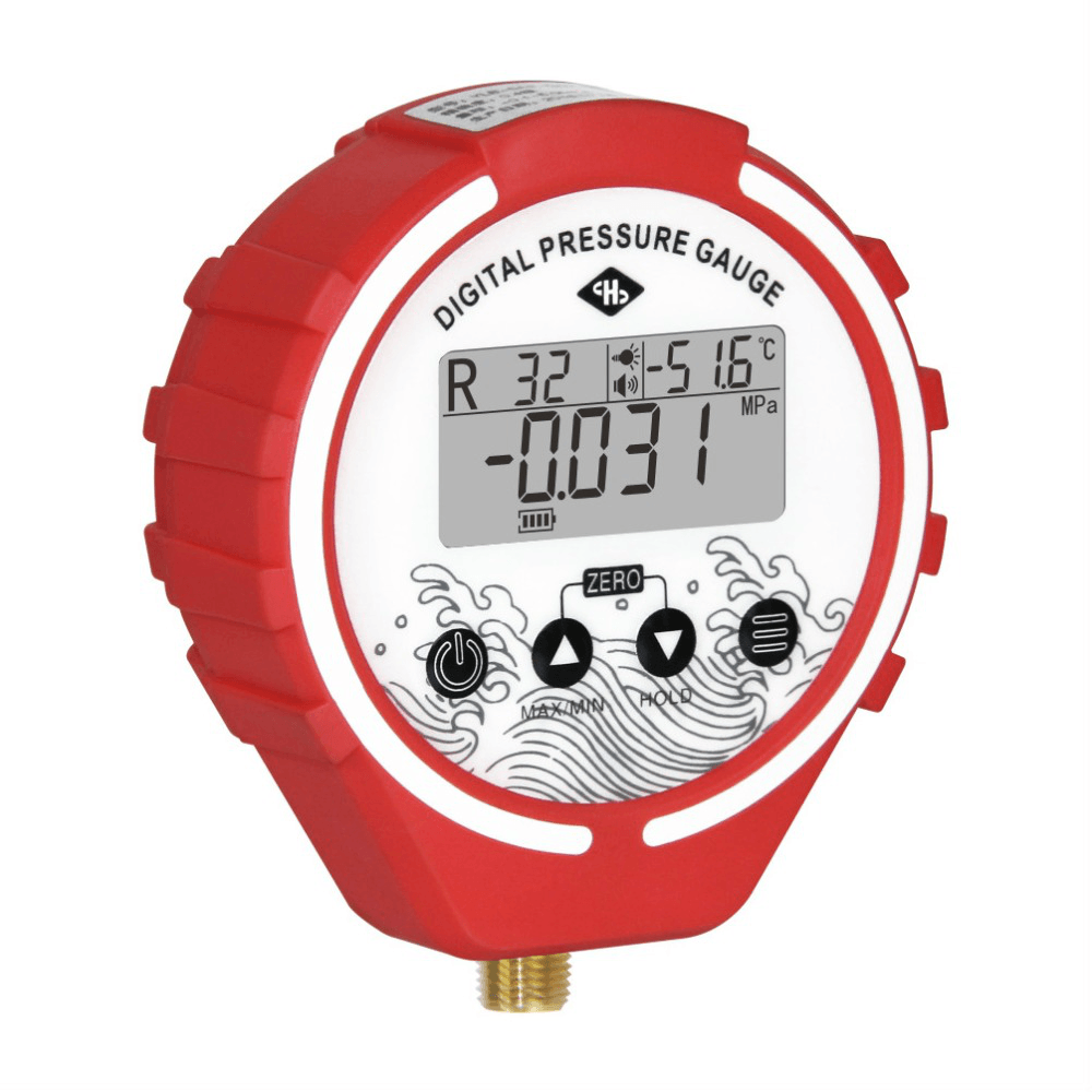 Digital Double Meter Valve Refrigeration Manifold Gauge Refrigerante Pressure Gauge Vacuum High Pressure Gauge - MRSLM