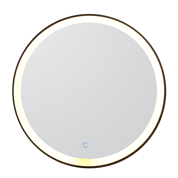 Recharging Makeup Vanity Mirror Magnifying Mirror 3 Lighting Modes round Aluminum Alloy Bathroom Decorative Mirror - MRSLM