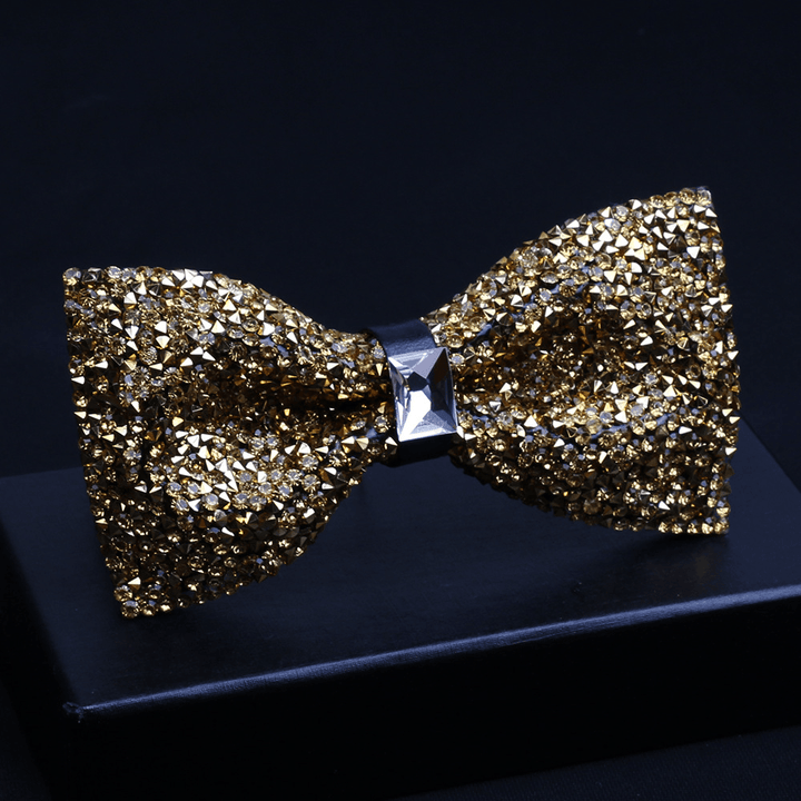 Fashionable Men'S Shiny Diamond Bow Tie - MRSLM