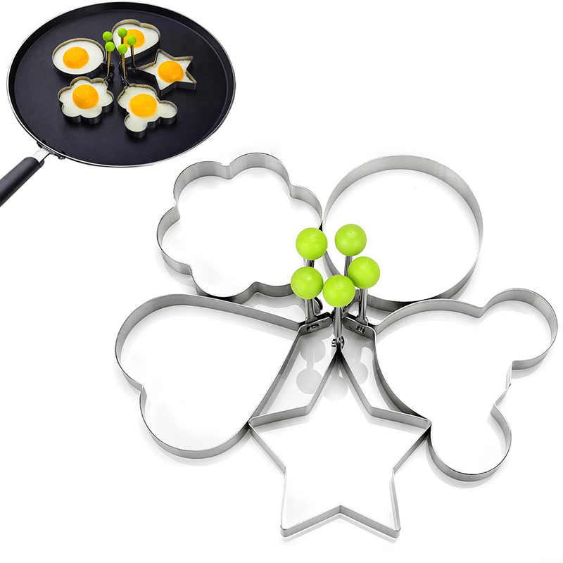 Kitchen Stainless Steel Cute Shaped Fried Egg Mold Pancake Rings Mold - MRSLM