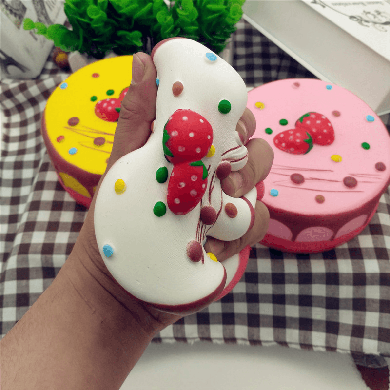 2Pcs Squishy Jumbo Mousse Cheesecake 14Cm Slow Rising Cake Collection Gift Decor Toy - MRSLM