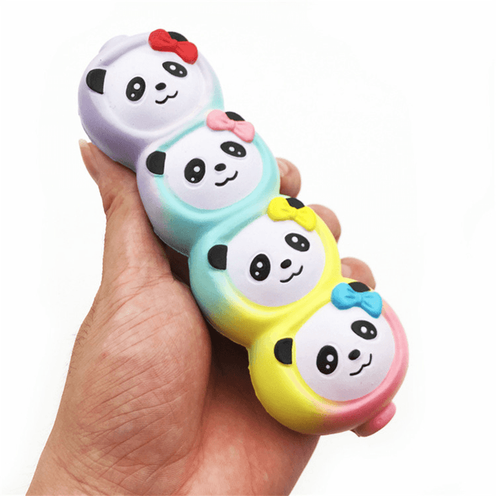 Squishyfun Rainbow Panda Candy Stick Squishy 15Cm Slow Rising with Packaging Collection Gift Toy - MRSLM