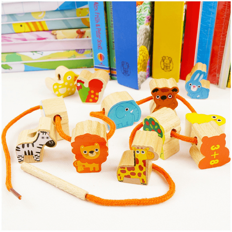 Wooden Beads Threaded and Beaded Educational Toys - MRSLM