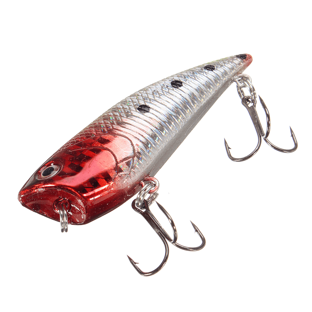 ZANLURE 7Cm Topwater Popper Freshwater Floating Fishing Lure Bass Bait Tackle Crankbait - MRSLM