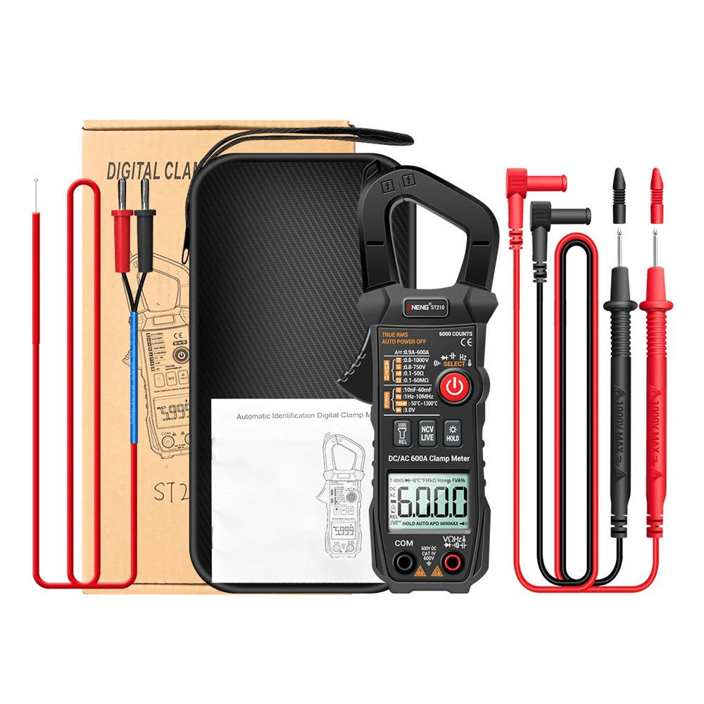 ANENG ST210 Professional AC/DC 600A Current Tester Digital Multimeter Clamp Meter 6000 Counts True RMS Ampere Meter for Eletric - MRSLM