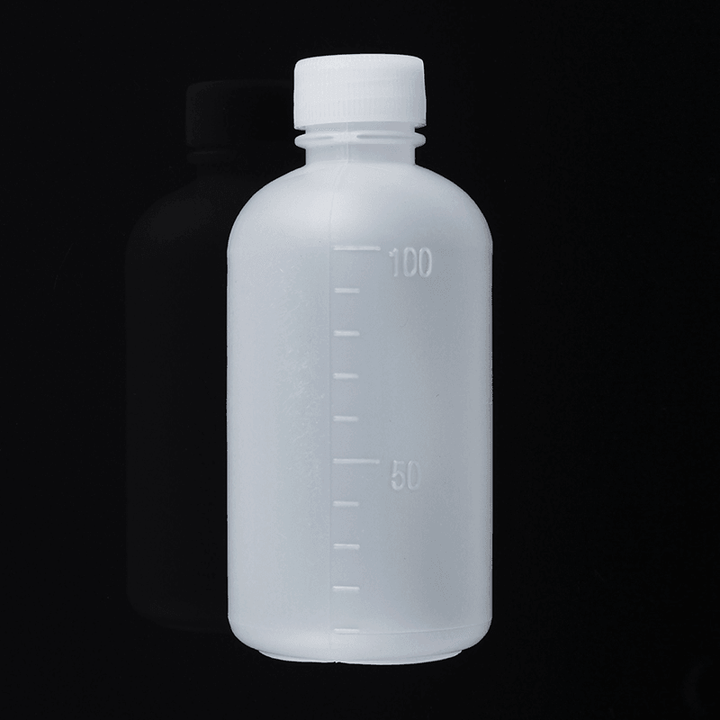 100Ml Empty Plastic Sample Reagent Liquid Storage Bottle Graduated Small Mouth Laboratory Container - MRSLM