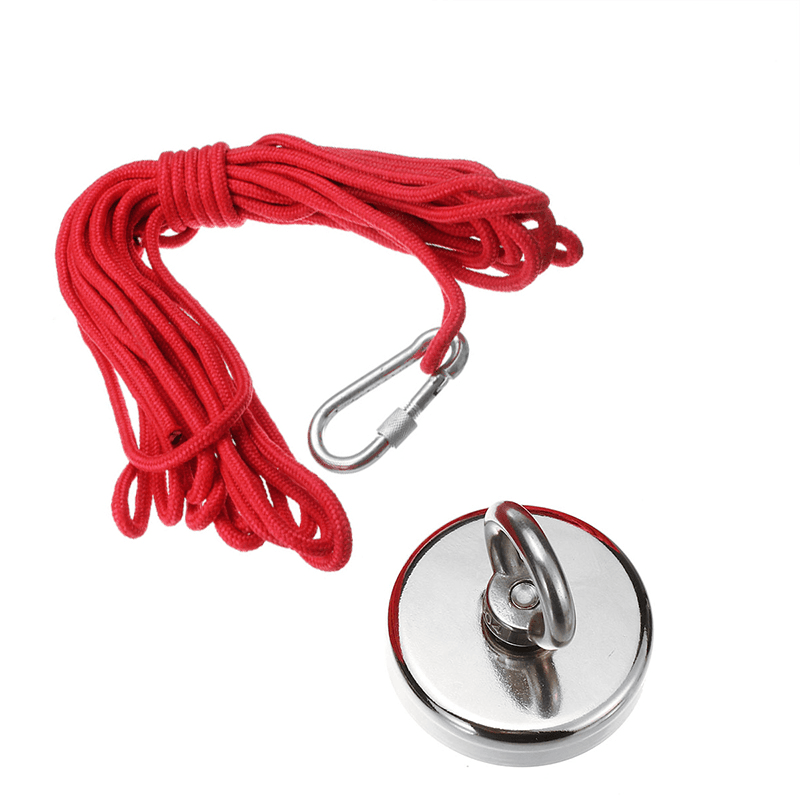 35-600KG Neodymium Fishing Salvage Recovery Magnet + 10M Rope for Detecting Metal Treasure - MRSLM