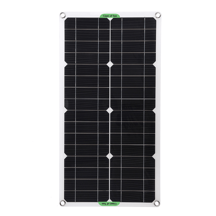 18V Semi-Flexible Solar Panel Kit Dual Battery Charger Solar Power Kit 10-100A LCD Controller for Caravan Van Boat - MRSLM