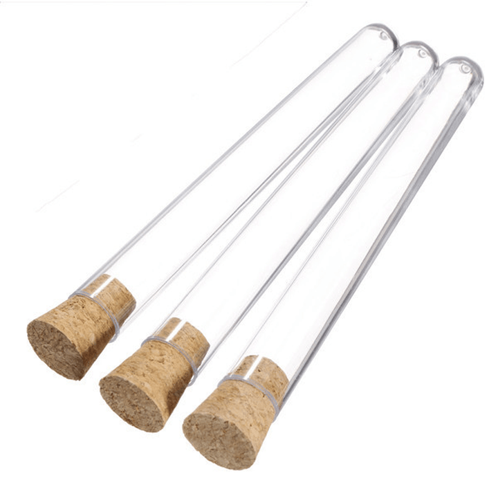 50Pcs 16X150Mm 20Ml Plastic Test Tube with Stopper Lab Supplies - MRSLM