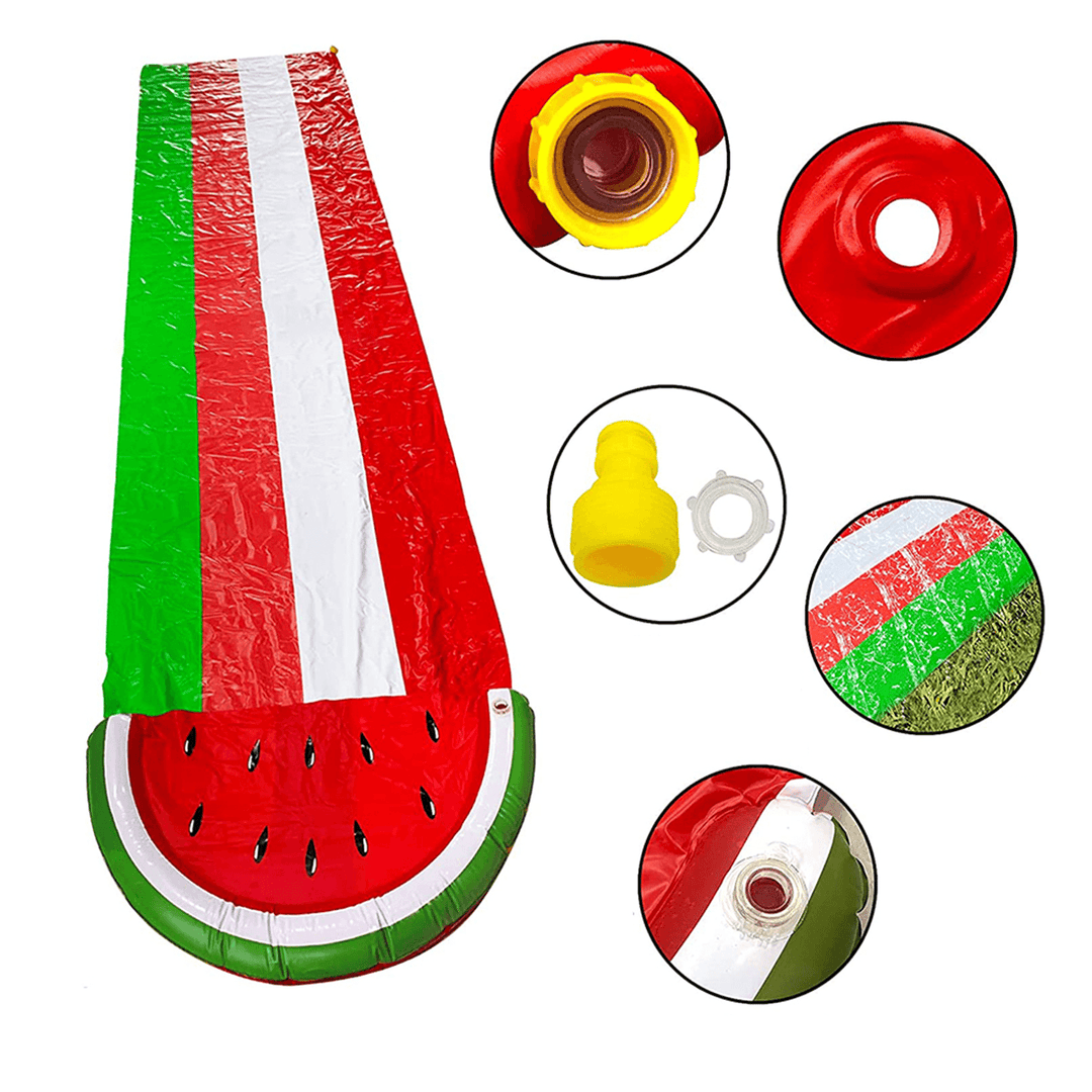 Watermelon Slip Slide Surf Water Slide Mat Lawn for Children Summer Pool Games Toys Backyard Outdoor Water Skater - MRSLM