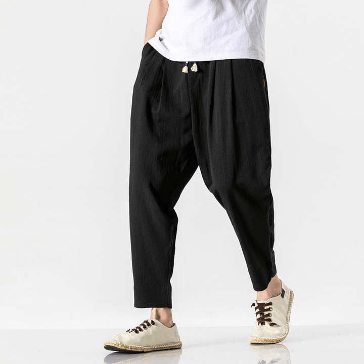 Trendy Retro Harlan Cropped Pants Men - MRSLM