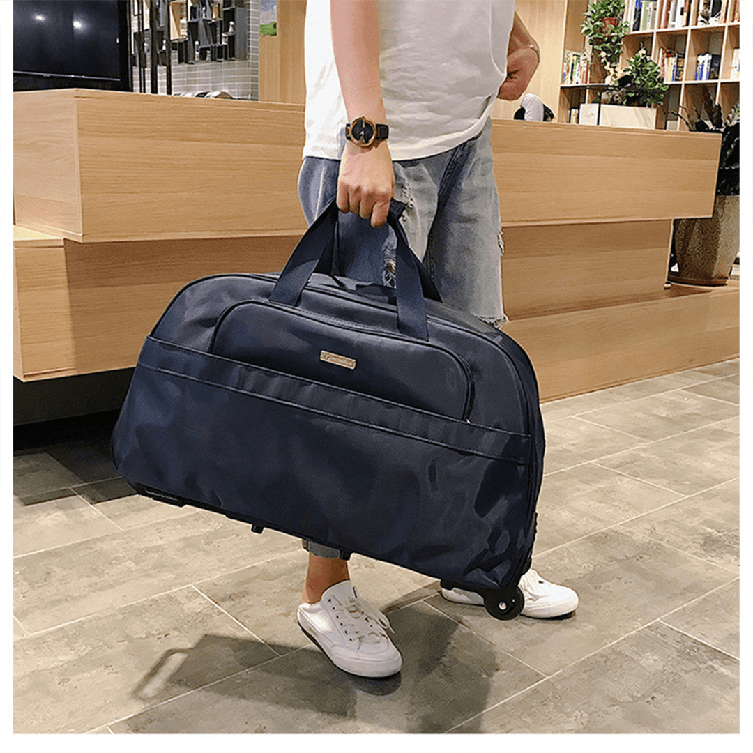 High Capacity Travel Duffle Luggage Trolley Bag with Wheels Rolling Suitcase Travel Bags Carry-On Bag - MRSLM