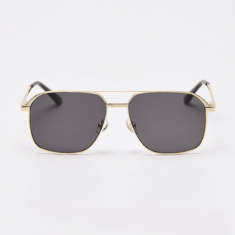 Metal Retro Double Beam Large Frame Color Film Sunglasses - MRSLM