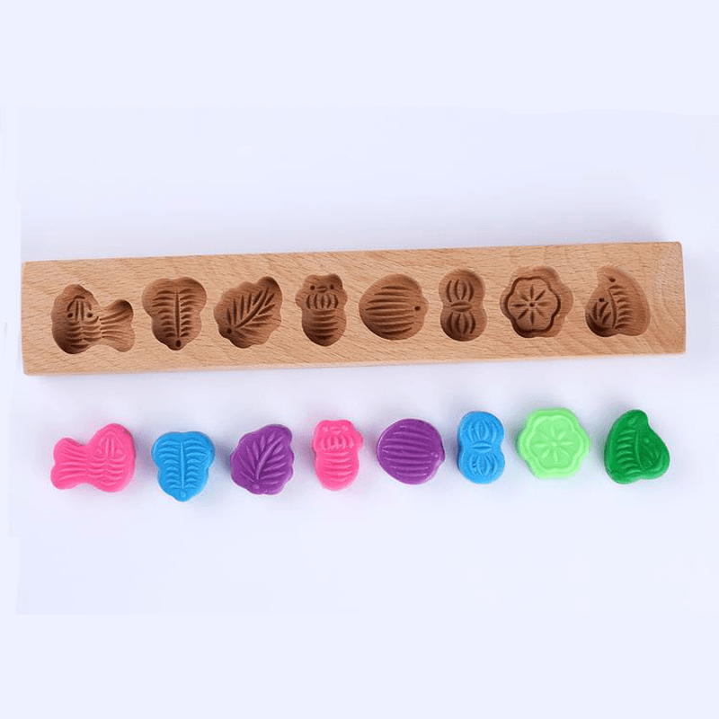 Traditional Vintage Wooden Mini Moon Cake Muffin Pastry Mould Printing Mould Baking Chocolate Candy - MRSLM