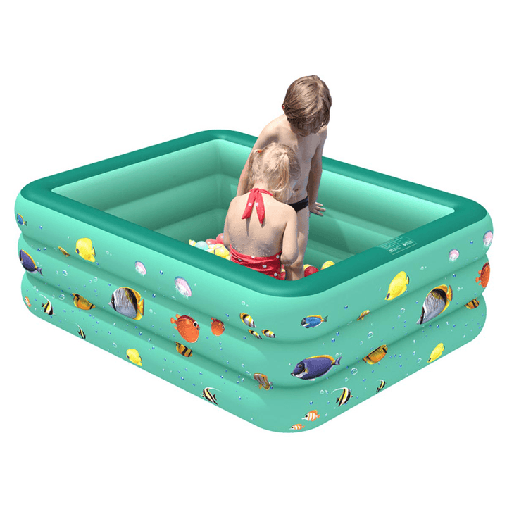 Inflatable Swimming Pool PVC Family Bathing Tub Paddling Pool Summer Outdoor Garden - MRSLM