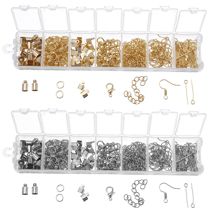 340Pcs Jewelry Findings Starter Kit Beading Making and Repair Tools Kit Replacement Accessories - MRSLM